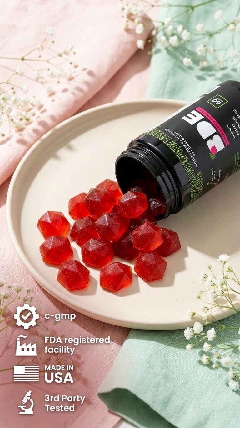 BDE Wildcrafted Sea Moss Gummy con Maca Root, Beets, Lion's Mane, Vitamina D+E - 60 Gominolas