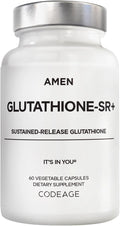 Amen Glutathione-SR+ Suplemento de Glutatión de Liberación Sostenida, 60 Cápsulas