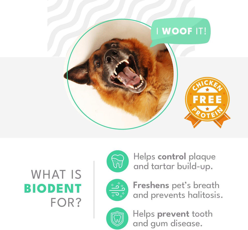 Natural PET Biodent Complemento Nutricional para Perros, Sabor Pollo y Finas Hierbas, 30 Sobres