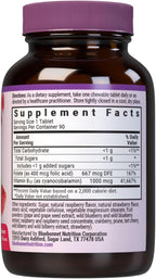 Bluebonnet Nutrition Earth Sweet Vitamin B12 and Folic Acid Chewable Tablets, Raspberry Flavor, 90 Count