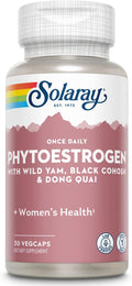SOLARAY Fitoestrógenos Una Vez al Día - Suplemento para Mujeres con Cohosh Negro, Dong Quai, Ñame Silvestre e Isoflavonas de Soja