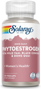 SOLARAY Fitoestrógenos Una Vez al Día - Suplemento para Mujeres con Cohosh Negro, Dong Quai, Ñame Silvestre e Isoflavonas de Soja