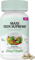Multivitamínico Supreme para Chicas Adolescentes 12-17 años – con D3, Hierro, Calcio, Biotina y Enzimas Digestivas – 60 Comprimidos