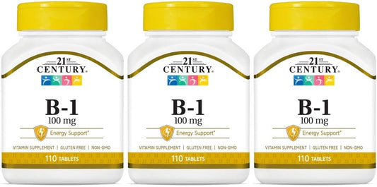 21st Century Vitamin B-1 100 mg, 3 x 100 Tablets