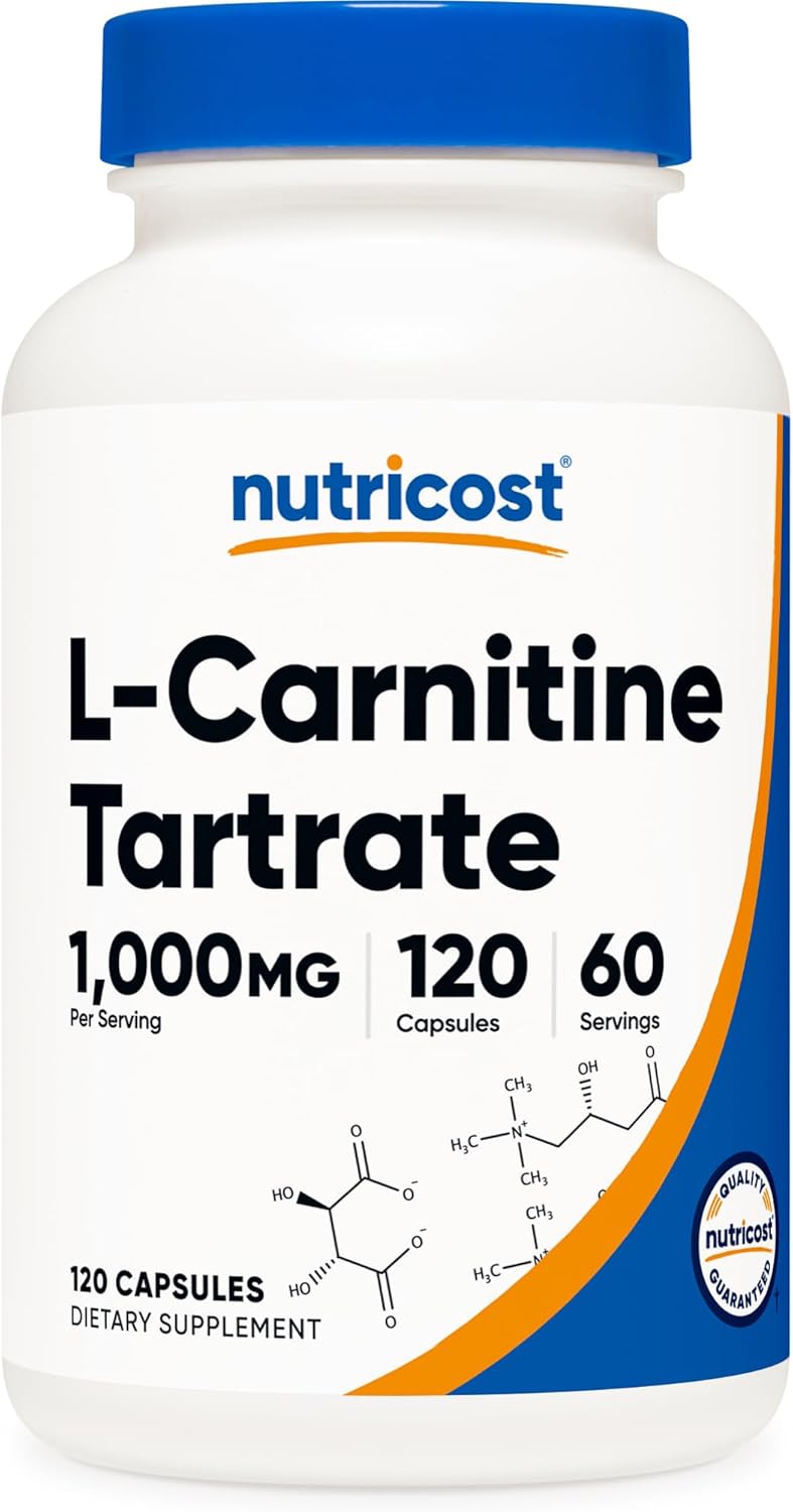 Nutricost L-Carnitina Tartrato 1000mg, 120 Cápsulas