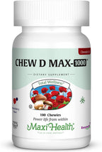 Chew-D-Max Vitamina D3 1000 UI Masticable - 100 Comprimidos Sabor Bayas Naturales