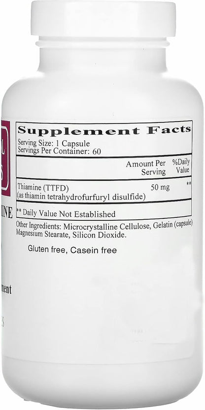 Ecological Formulas All Thiamine Vitamina B1 50 mg, 2 x 60 Cápsulas – Image 2