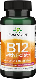 Swanson Vitamina B12 1000 mcg con Folato - 250 Tabletas