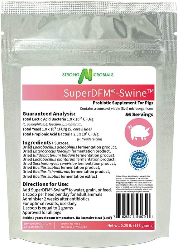 SuperDFM-Swine, Suplemento probiótico para cerdos, 56 dosis