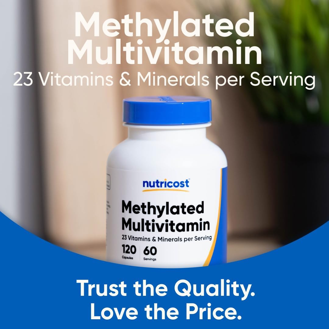 Nutricost Multivitamínico Metilado 120 Cápsulas, 60 Dosis - 23 Vitaminas y Minerales por Dosis