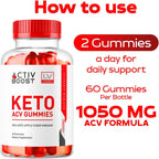 (2 Pack) ActivBoost Keto Gummies Advanced Formula – 120 Gominolas para 2 Meses