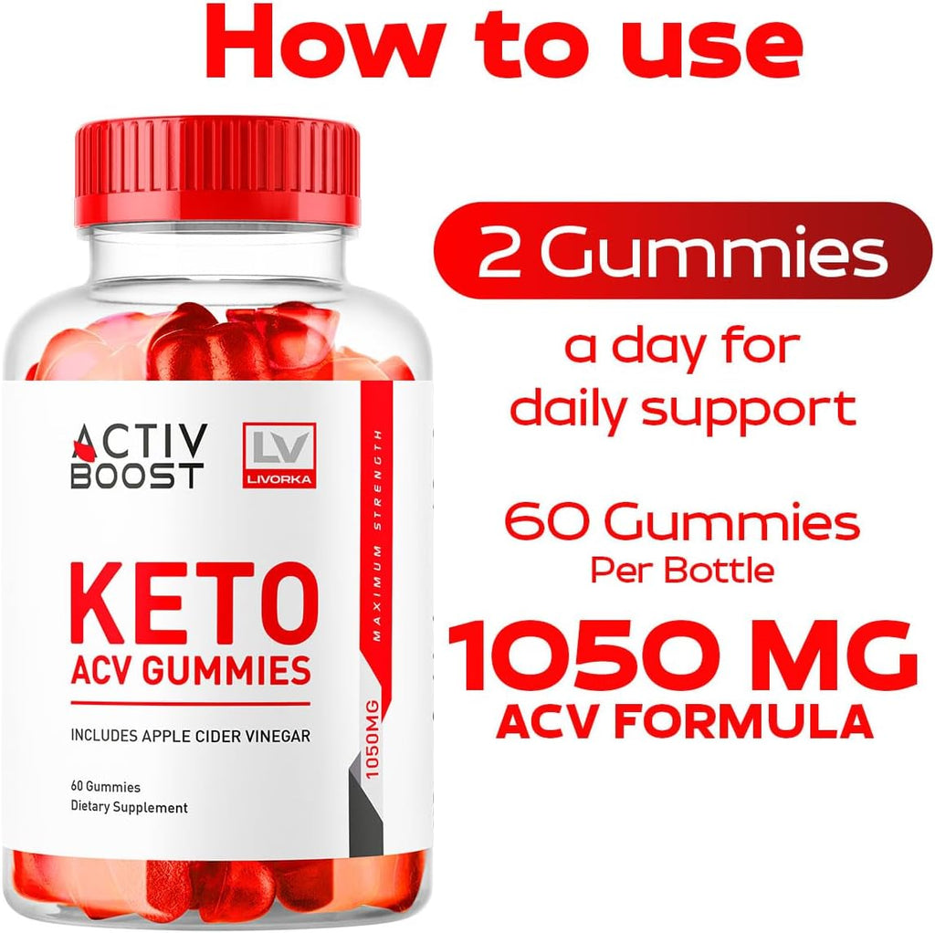Pack de 3: ActivBoost Keto Gummies Advanced Formula, 180 Gominolas para 3 Meses