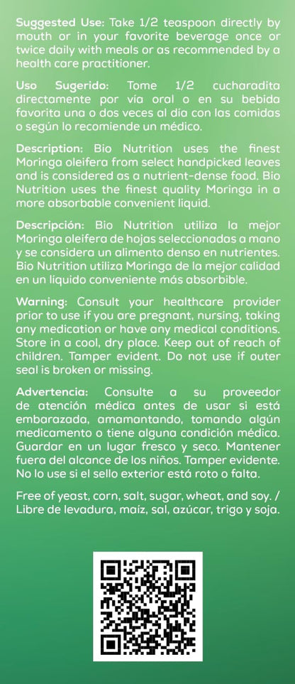 Bio Nutrition Moringa Líquido 118 ml | Extracto 10:1 – Image 3