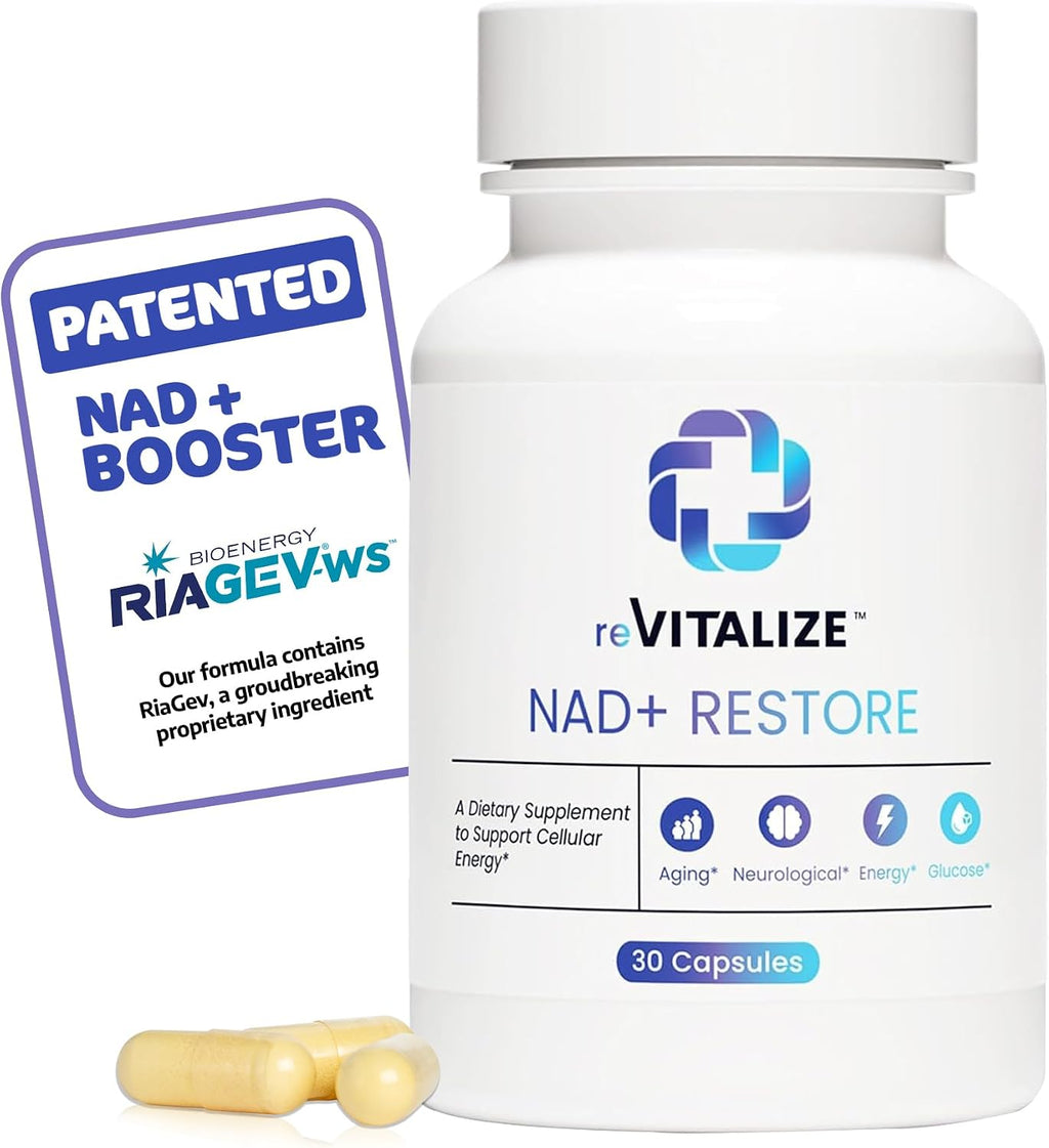 NAD+ 750mg con Nicotinamida Ribósido - Suplemento Antienvejecimiento y Energía Celular | REVITALIZE
