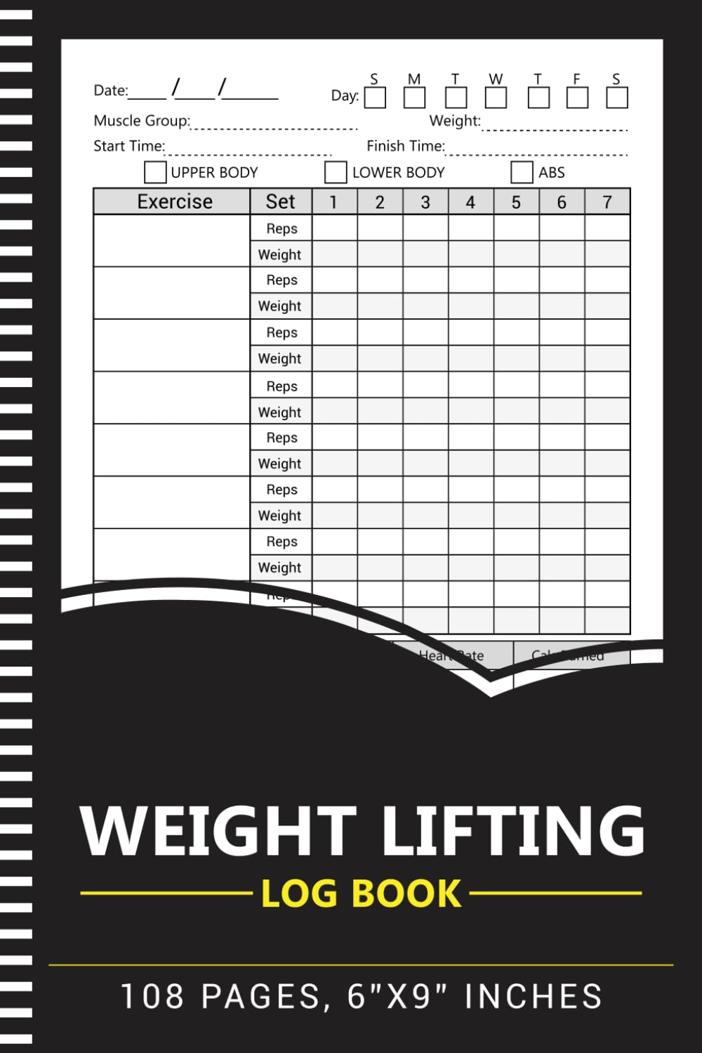Cuaderno de Registro de Entrenamiento de Pesas: Seguimiento de Progreso, Medidas, Ejercicios, Cardio y Metas - 108 Páginas, 15x23 cm