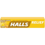 Halls Mentho-Lyptus Pastillas para la tos y anestésico oral, sabor Miel-Limón, 9 unidades (paquete de 20)
