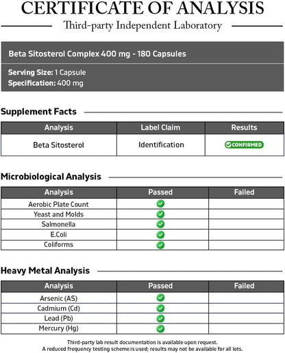 Vitamatic Beta Sitosterol Complex 400 mg 180 Cápsulas – Image 3