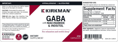 GABA 150 mg con Niacinamida e Inositol - – Función psicológica: contribuye a la función psicológica normal. – Image 3