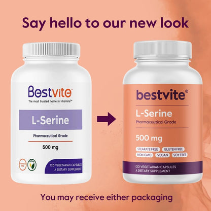 BESTVITE L-Serina 500mg (120 Cápsulas Vegetarianas) - Sin Estearatos - Vegano - No Transgénico - Sin Gluten – Image 6