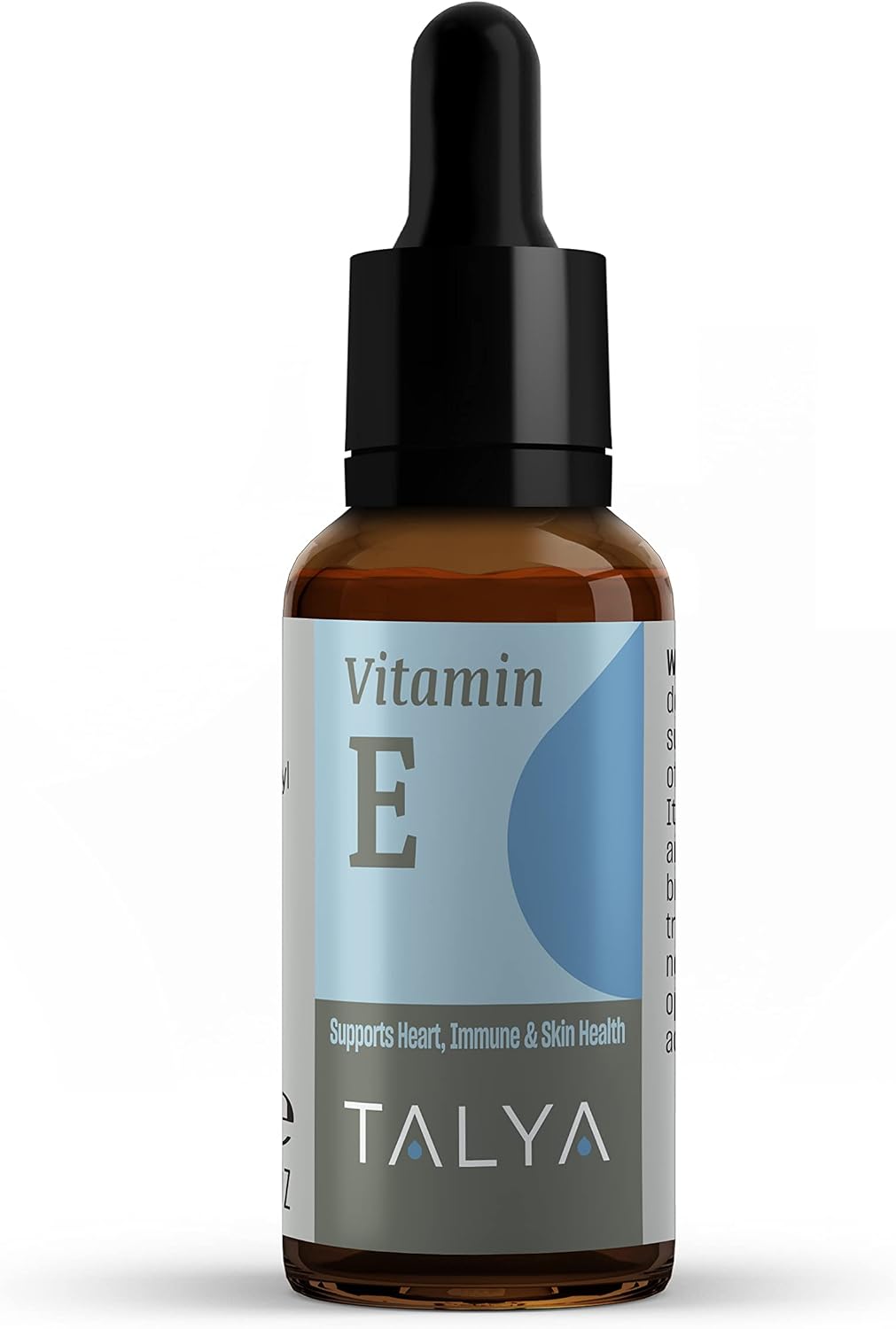 TALYA Vitamina E Líquida 10 ml | Gotas | Complemento Alimenticio | Sin OGM, Vegano