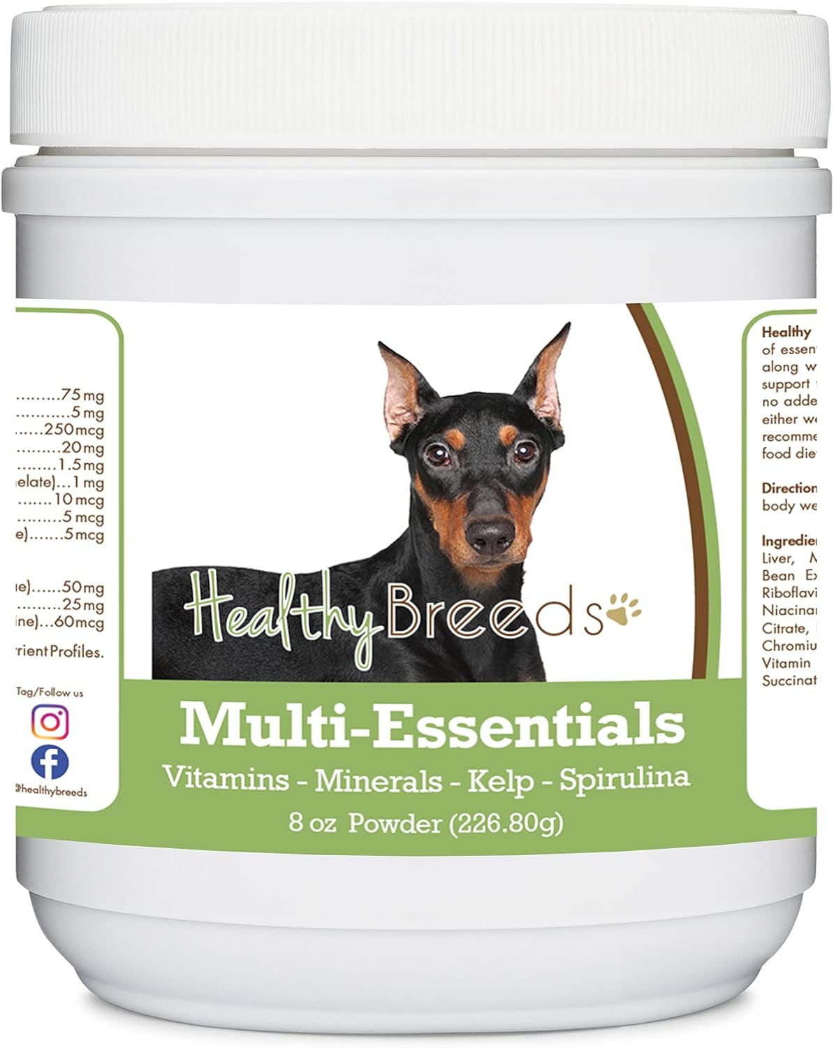 Healthy Breeds Polvo Multi-Essentials para Perros - Suplemento de Vitaminas, Minerales y Antioxidantes - 227 g