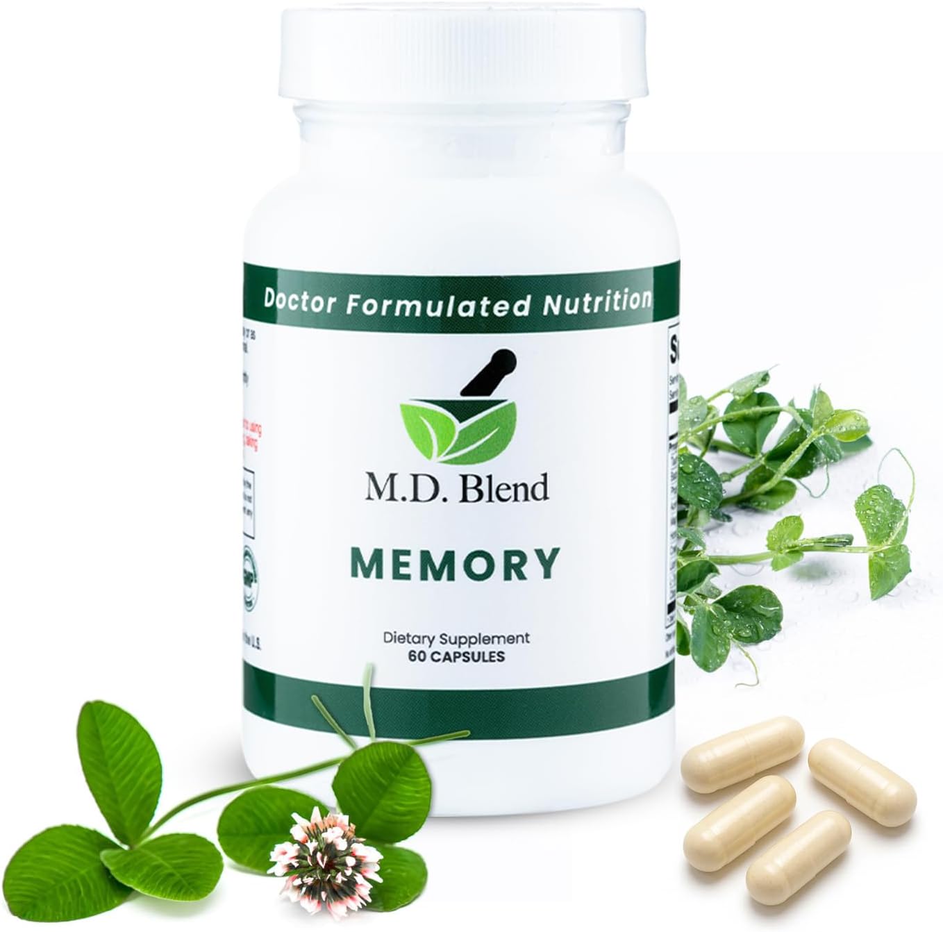 M.D. Blend Brain Support - Suplemento para la Memoria y el Enfoque, 30 Cápsulas