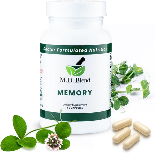 M.D. Blend Brain Support - Suplemento para la Memoria y el Enfoque, 30 Cápsulas
