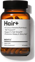 BIGVITA Suplemento para el Crecimiento del Cabello – AnaGain Nu, Biotina, Extracto de Sésamo Negro – 60 Cápsulas (1 Mes)