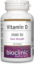 Bioclinic Naturals - Vitamina D3 5000 UI, 180 Cápsulas Blandas