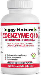 Coenzima Q10 para Perros – Ubiquinol 40mg (120 Comprimidos) – Pet Health Pharma