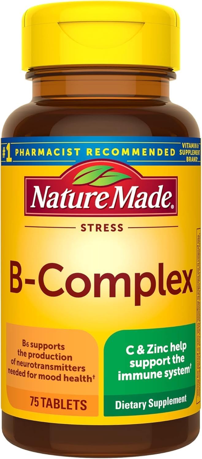Nature Made Stress B Complex con Zinc, 75 tabletas (paquete de 2)