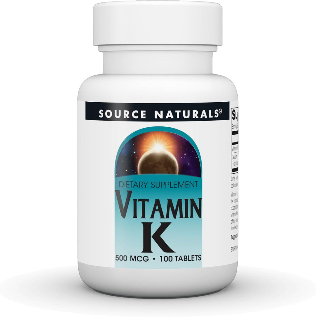 Source Naturals Vitamina K1 500 mcg - 100 Tabletas de Filoquinona