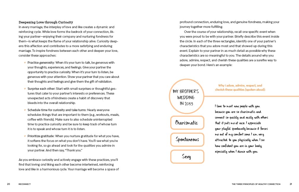 Reconnect: Cuaderno de ejercicios de consejería matrimonial - Conversaciones guiadas y ejercicios para una relación duradera