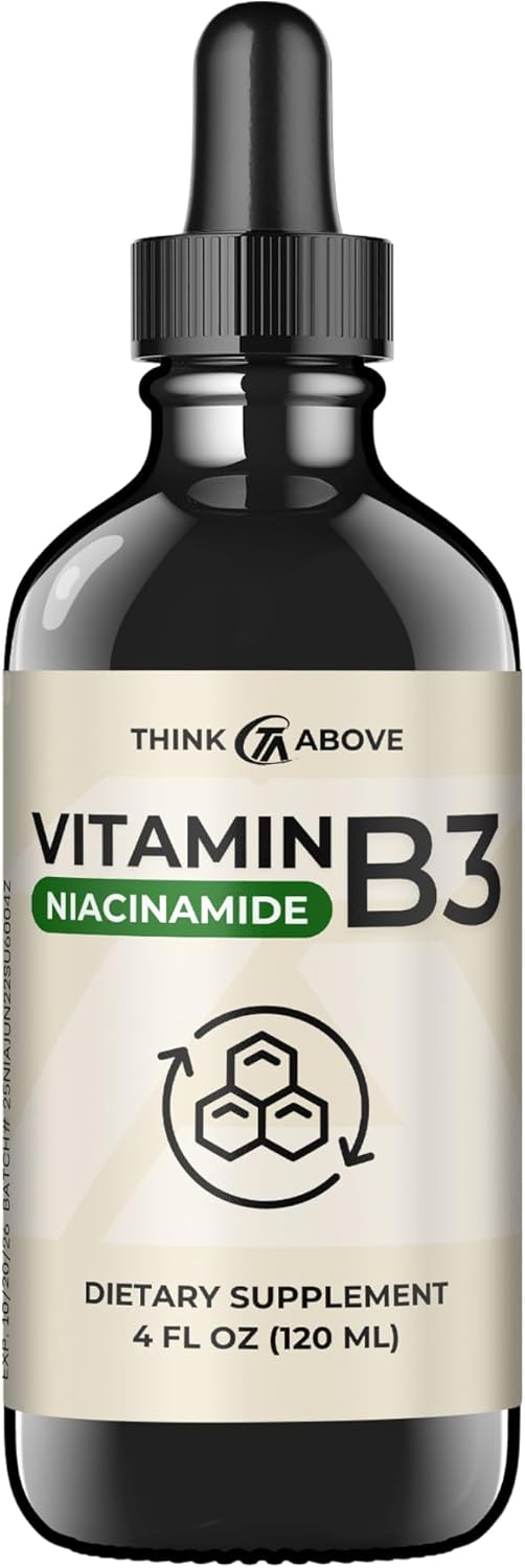 Vitamina B3 Líquida (Niacinamida) - Sin Flush - 4 oz (120 ml)
