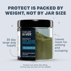 Protect - Probióticos para Perros - Formulado por Veterinarios - con Prebióticos Naturales y Antioxidantes - Desintoxicación y Salud Digestiva - Suministro para 30 Días para Perros Grandes