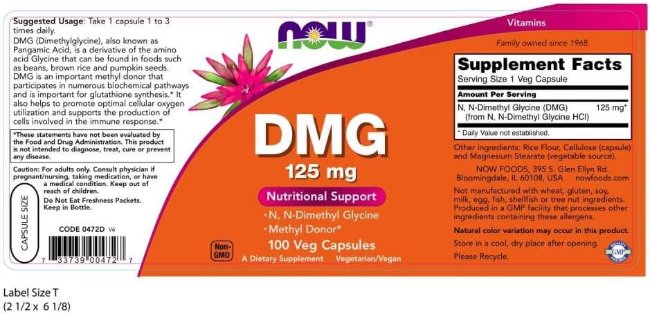 Now Foods DMG 125 mg 100 cápsulas (Pack de 3)