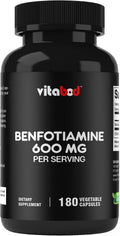 Vitabod Benfotiamina 600mg – 180 Cápsulas Vegetarianas – Suplemento de Vitamina B1 Liposoluble