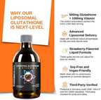 Intelligent Labs Glutatión Liposomal + Vitamina C, 500 mg + 1000 mg por dosis, 30 dosis, Sin Soja