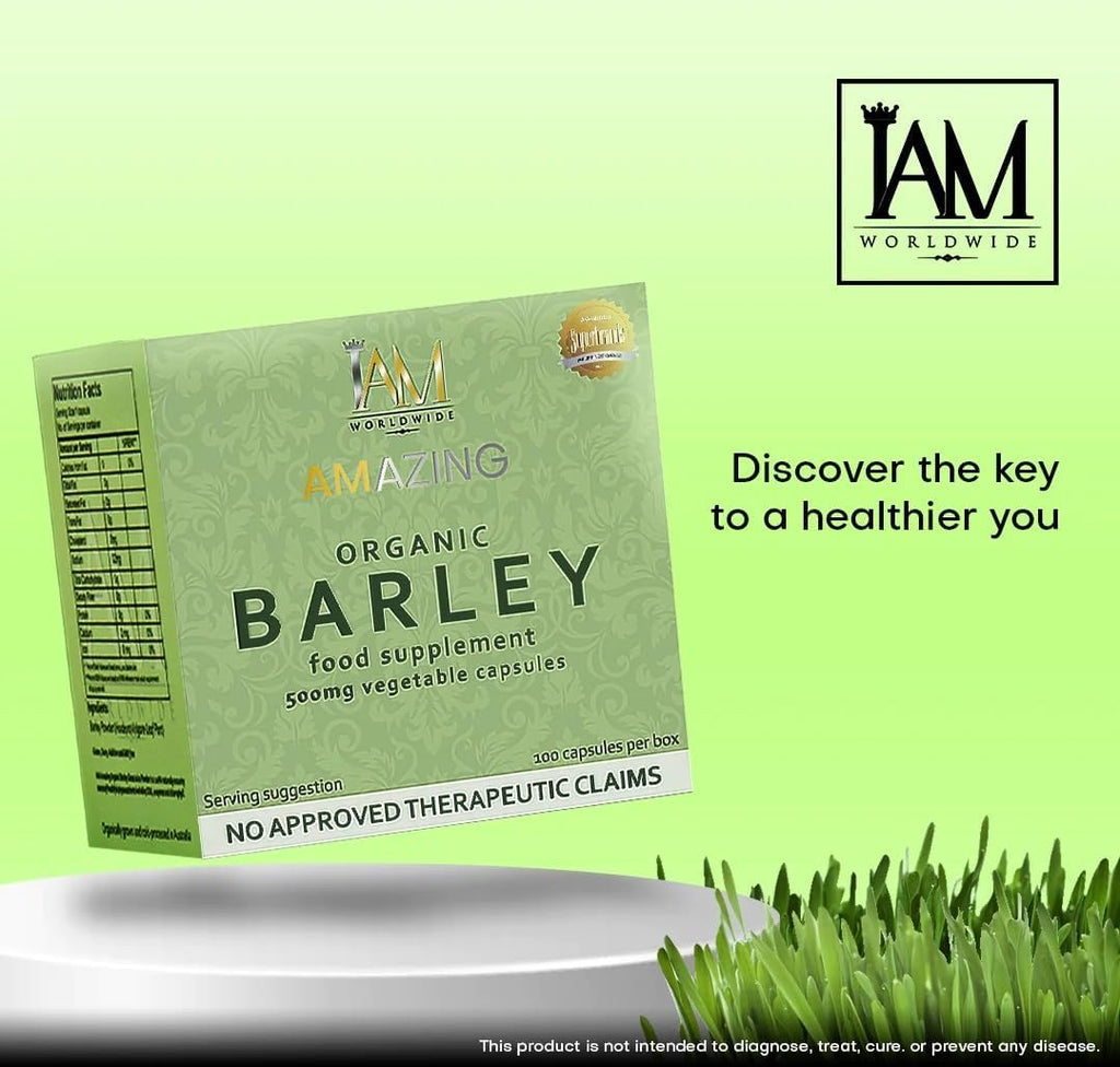 IAM WORLDWIDE Amazing Organic Barley Capsule from Australia - 100 Cápsulas de 500 mg