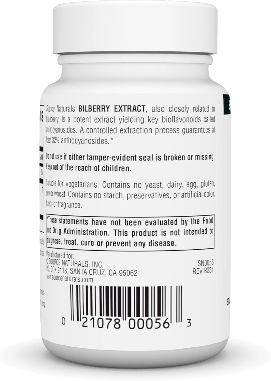 Source Naturals Extracto de Arándano Estandarizado - 100 mg, 120 Comprimidos