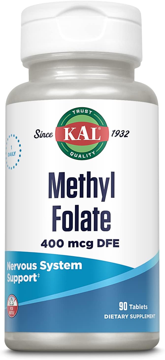 KAL Methyl Folate 400 mcg - 5-MTHF Forma Activa - 90 Comprimidos