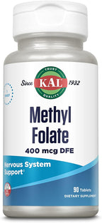 KAL Methyl Folate 400 mcg - 5-MTHF Forma Activa - 90 Comprimidos