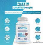 Logic Nutra Fisetina Doble Concentración - 200 mg por Cápsula - 60 Cápsulas - Suplemento Antioxidante