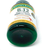 Nature's Bounty Vitamina B-12 2500 mcg, 300 Comprimidos Sublinguales de Disolución Rápida