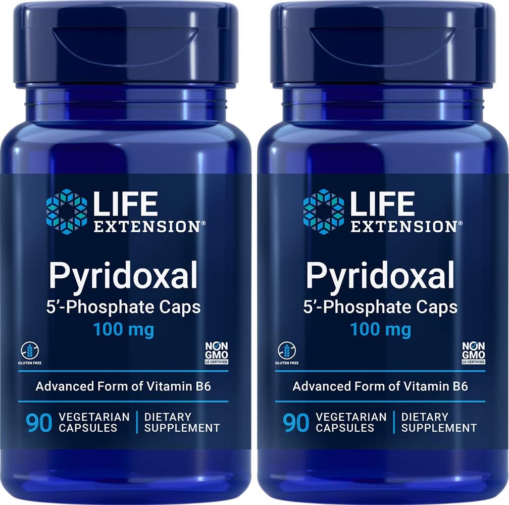 Life Extension Piridoxal 5'-Fosfato - Vitamina B6 Activa 100 mg - 60 Cápsulas Vegetarianas