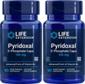 Life Extension Piridoxal-5'-Fosfato Cápsulas P5P 100 mg, 90 Cápsulas Vegetales (Lote de 2)