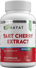 HAYAT Vitamins Extracto Natural de Cereza Ácida 3000mg, 10:1, Vegano, Halal, 90 Cápsulas
