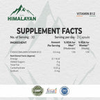 Vitamina B12 Metilcobalamina 1000 mcg – 60 Cápsulas Veganas con Espirulina, Wheatgrass, Remolacha y Amla