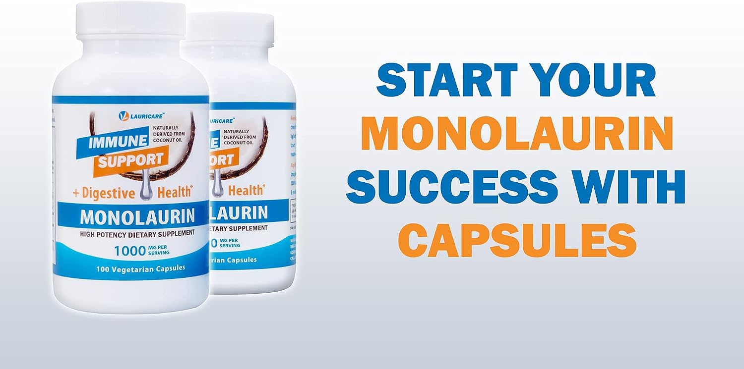 Lauricare Monolaurin 1000mg - 100 Cápsulas