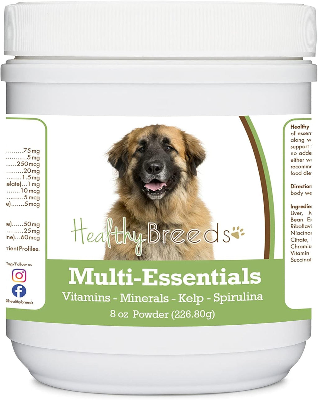 Healthy Breeds Leonberger Multi-Essentials en polvo para perros - 227 g